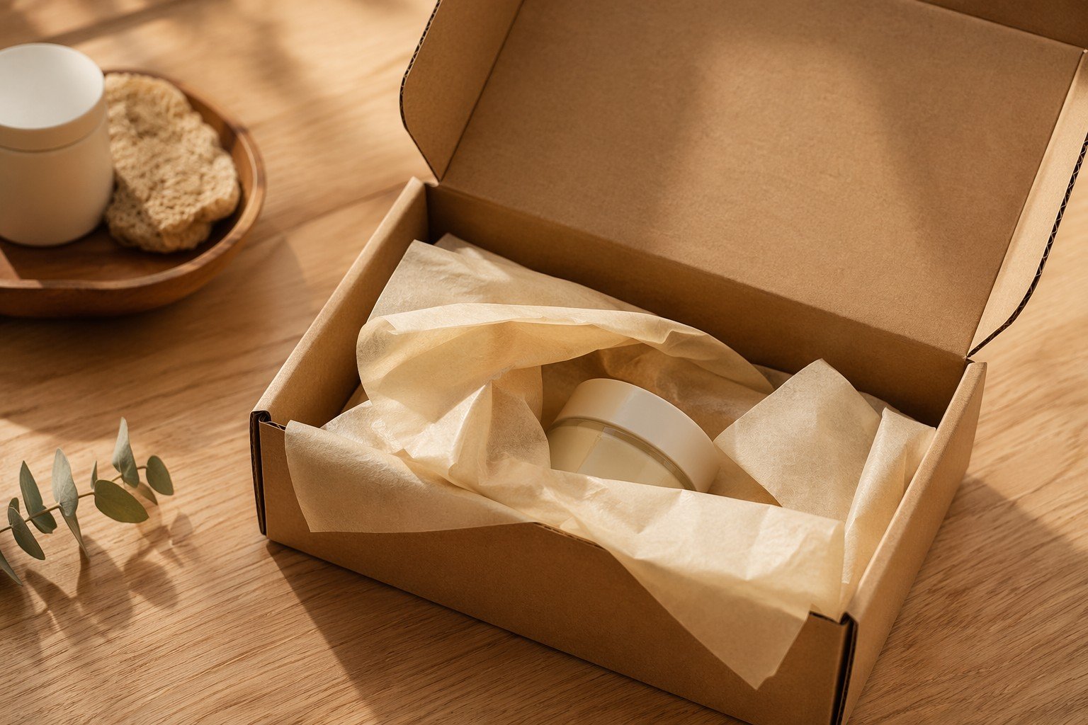 Custom beauty packaging costs — corrugated mailer box for D2C beauty shipping kraft finish